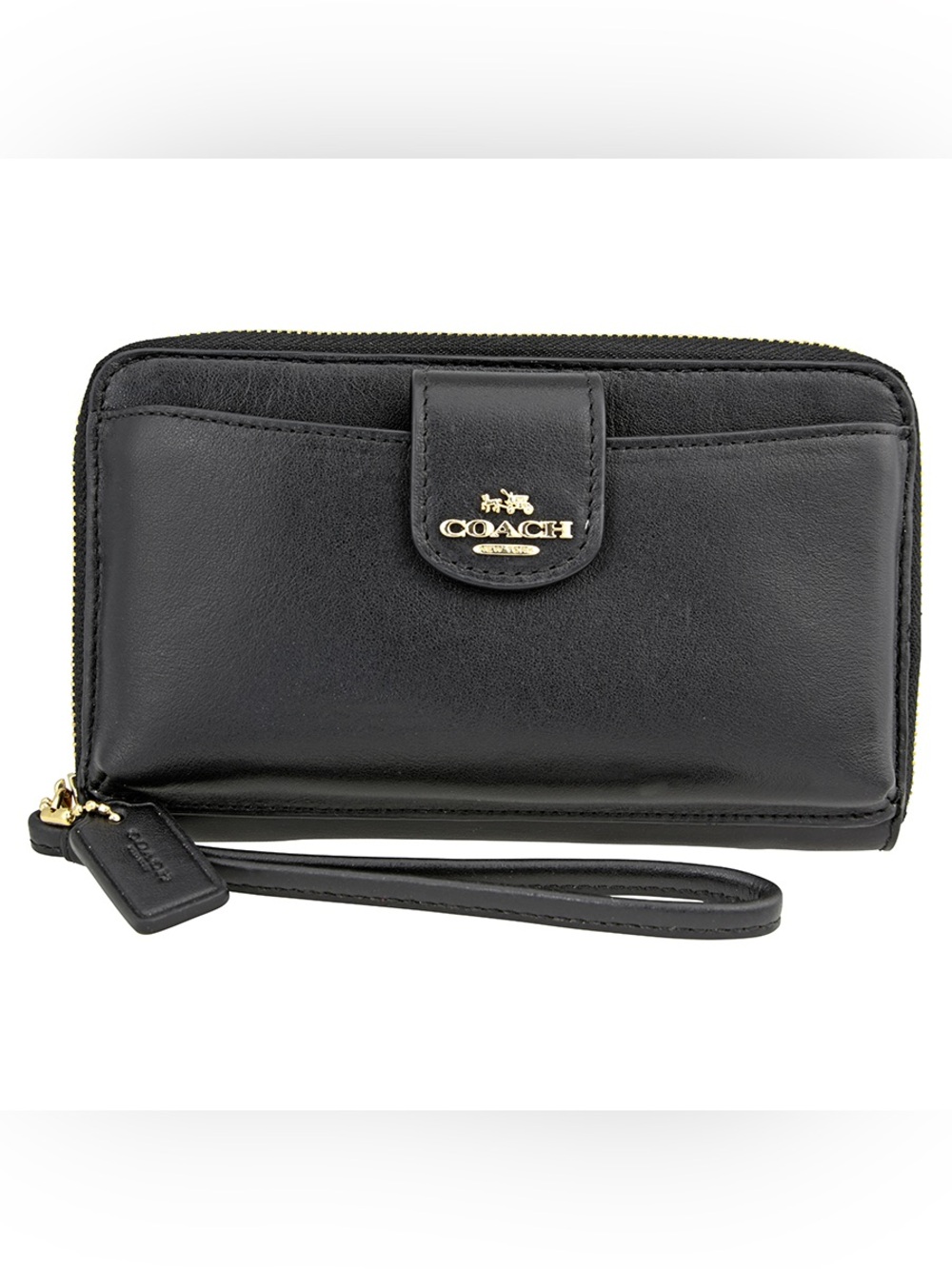 COACH CROSSGRAIN LEATHER PHONE WALLET